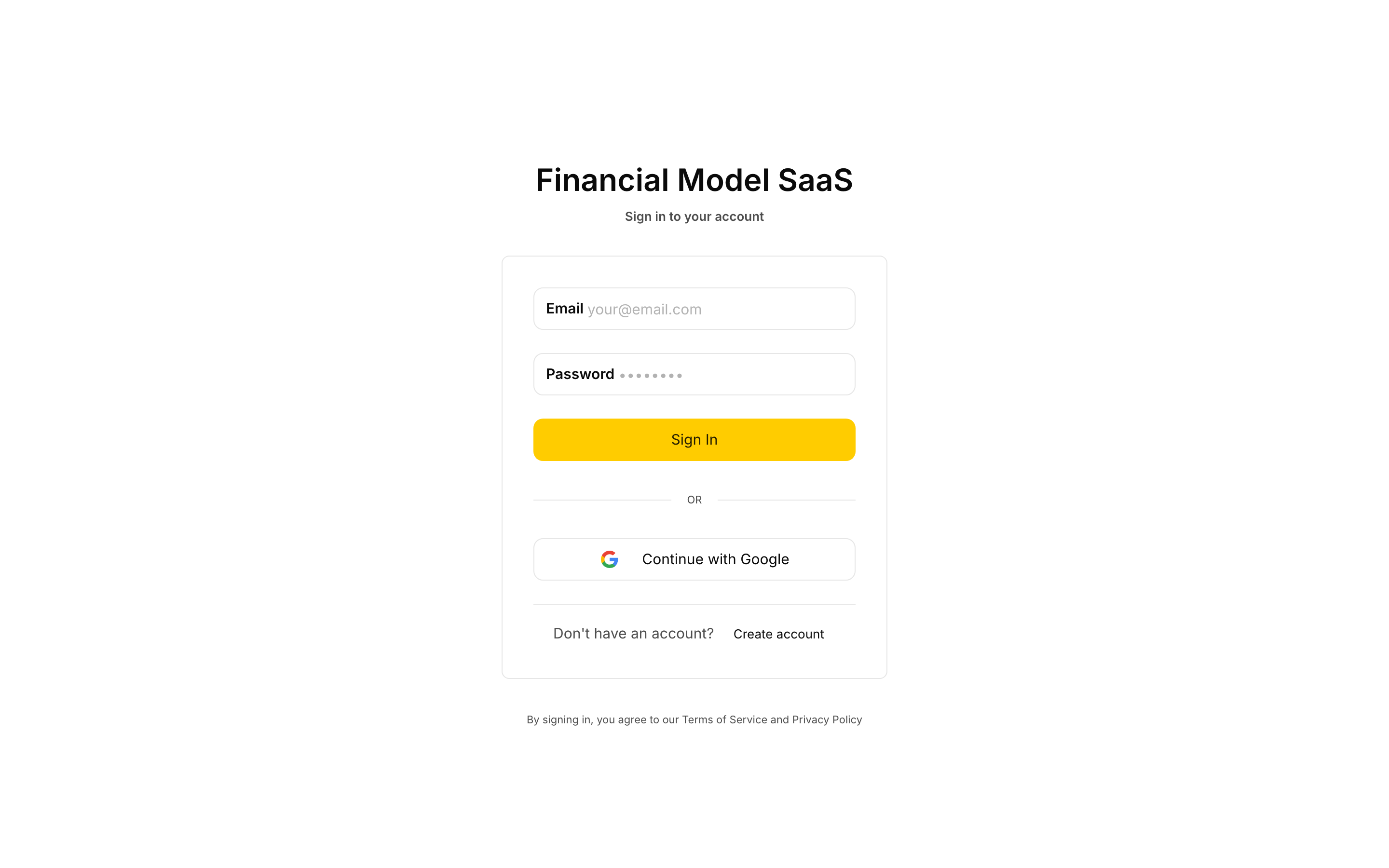 The CashQuil sign-in and registration screen